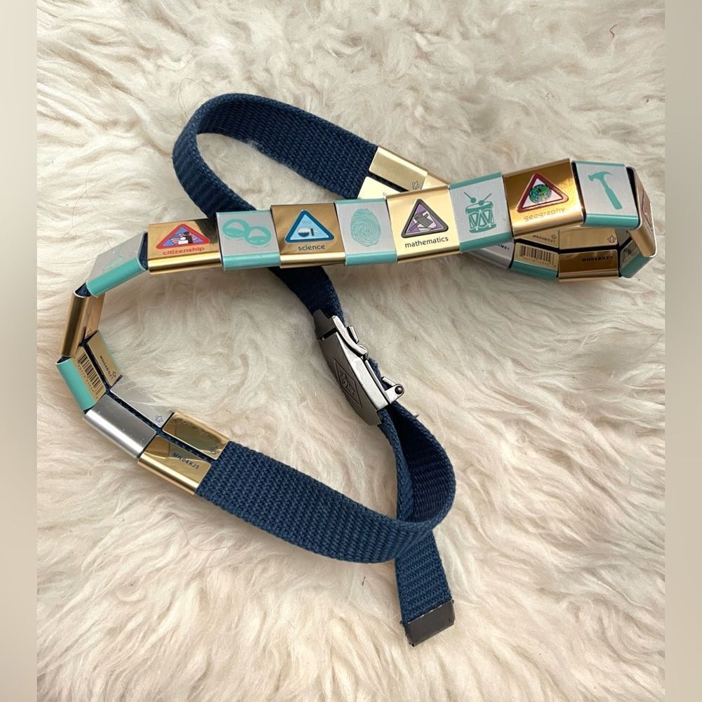 Scout belt with 20 merit badge loops
